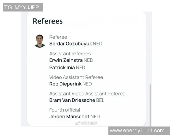 欧冠黄潜对曼城裁判名单公布 荷兰裁判戈祖比尤克执法比赛